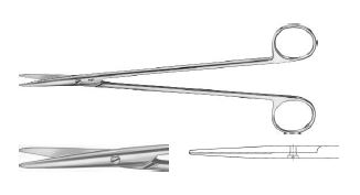 НЕЛЬСОН-МЕТЦЕНБАУМ НОЖИЦІ ПРЯМ. 230MM